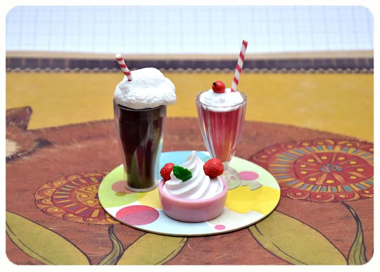 Япония оригинальные грузы миниатюрные кукольный домик Мороженое торт Кубок