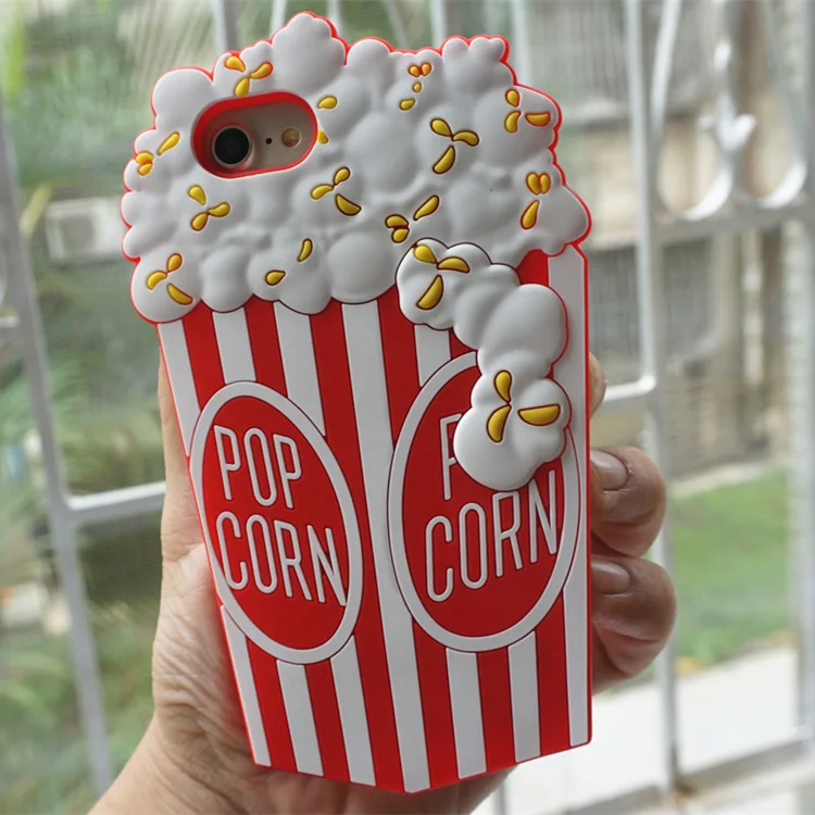 Прекрасный чехол попкорн для iPhone X чехол 6 6s 7 8 Plus X Puff Rice Phone силиконовый чехол на заднюю панель