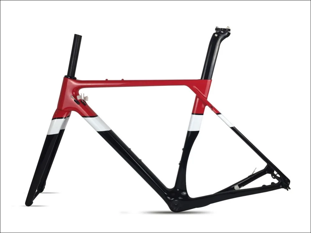 Новинка 700* 40C карбоновая гравийная рама Aero Cyclocross велосипедные карбоновые рамы через ось дисковый тормоз дорожные велосипедные рамы с гарнитурой BB386