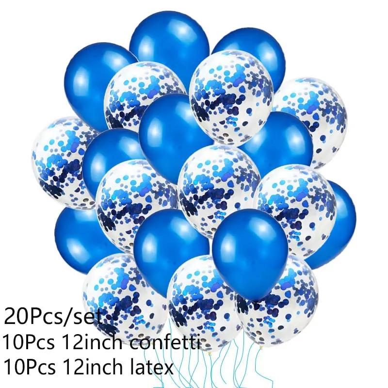 20PCS Blue Смешанные металлические золотые шары деко день рождения металлические шарики для день рождения вечерние украшения детский воздушный шар "Конфетти" Воздушные шары Свадебный декор - Цвет: 20PCS Blue