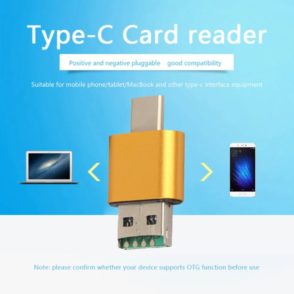 Кардридер OTG Type-C универсальный 3 в 1 USB 0 для смартфонов и ПК | Компьютеры офис