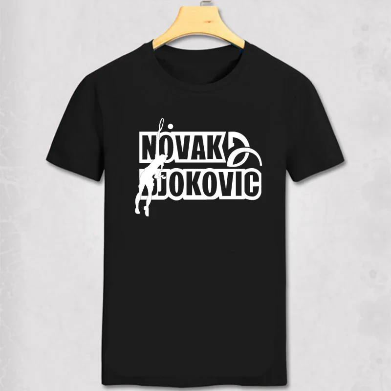 Мужские футболки модные Novak Djokovic с логотипом модная футболка принтом для мужчин и