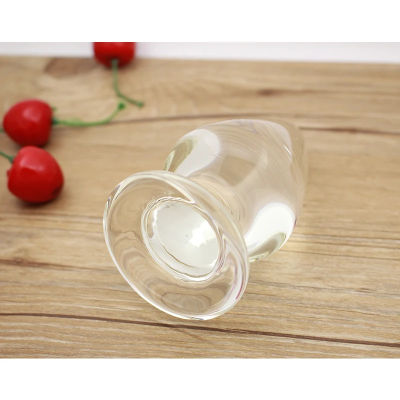 QRTA 120*60mm Super Big Size Glass Anal Plug Smooth Cone Crystal Large Butt Men &amp Women Sex Toys Adult Products |