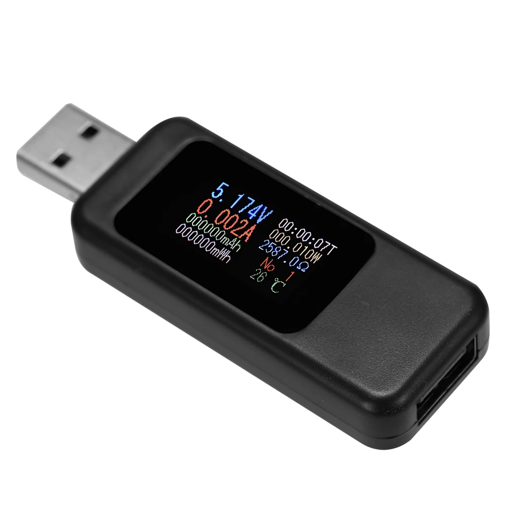 USB-тестер Meterk цифровой ЖК-дисплей тестер напряжения и тока USB зарядное устройство
