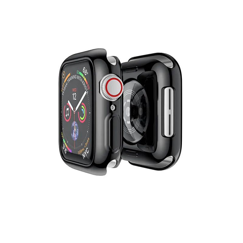 Тонкий защитный чехол из ТПУ для iwatch series 4 корпус Apple Watch band 40 мм 44 Универсальный