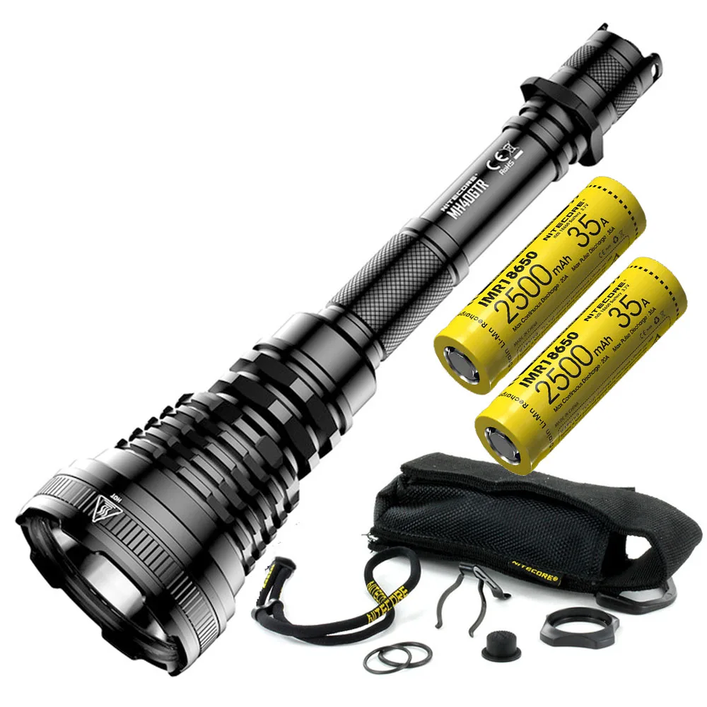 NITECORE MH40GTR Тактический перезаряжаемый фонарь CREE XP-L HI V3 max 1200 люмен дальность 1004 м уличный охотничий фонарь - Испускаемый цвет: RGB