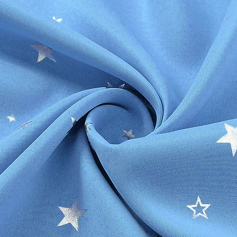Color 3 Cloth Блестящие звезды детская ткань шторы для детей мальчик девочка спальня гостиная синий/розовый ночные шторы на заказ драпировка wp123#30 - Цвет: Color 3 Cloth