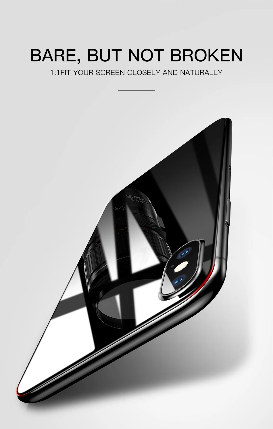 Защитное стекло Baseus для передней и задней панели iPhone Xs Max XR, закаленное стекло для iPhone Max, защитное стекло, задняя пленка