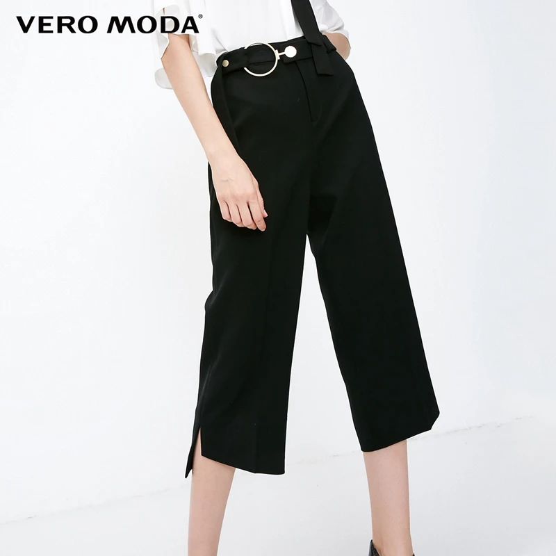 Vero Moda новые женские повседневные Капри с металлическим кольцом и разрезами | 31836J503