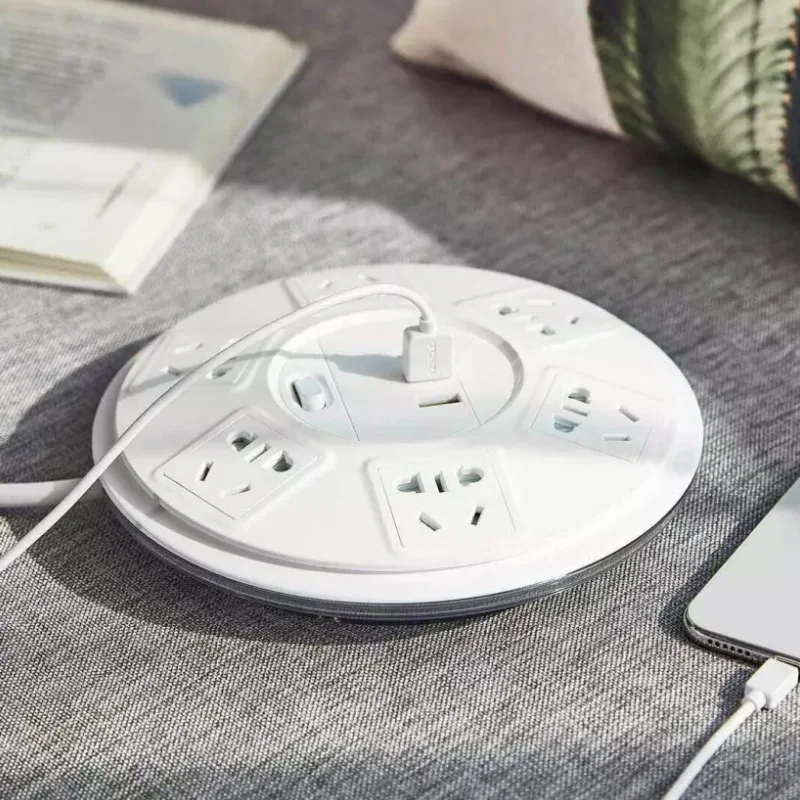 Xiaomi TP силовая лента Защита от молнии 6 портов с 3 USB 2500 Вт 10А Быстрая зарядка 2.1A USB защита от перенапряжения Зарядка от сети