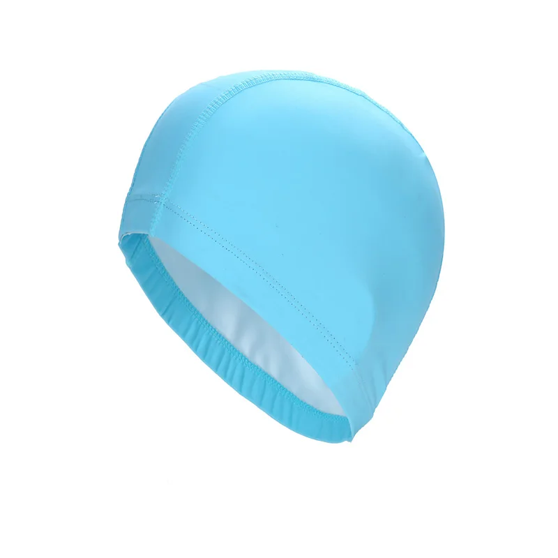 Light blue Lurehooker эластичная Водонепроницаемая полиуретановая ткань, защищающая уши, длинные волосы, спортивная шапка для плавания в бассейне, шапочка для плавания, свободный размер для мужчин и женщин, для взрослых - Цвет: Light blue