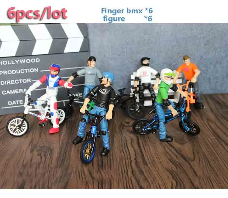 6 шт. палец игрушечные велосипеды BMX Профессиональный Флик Трикс литья под