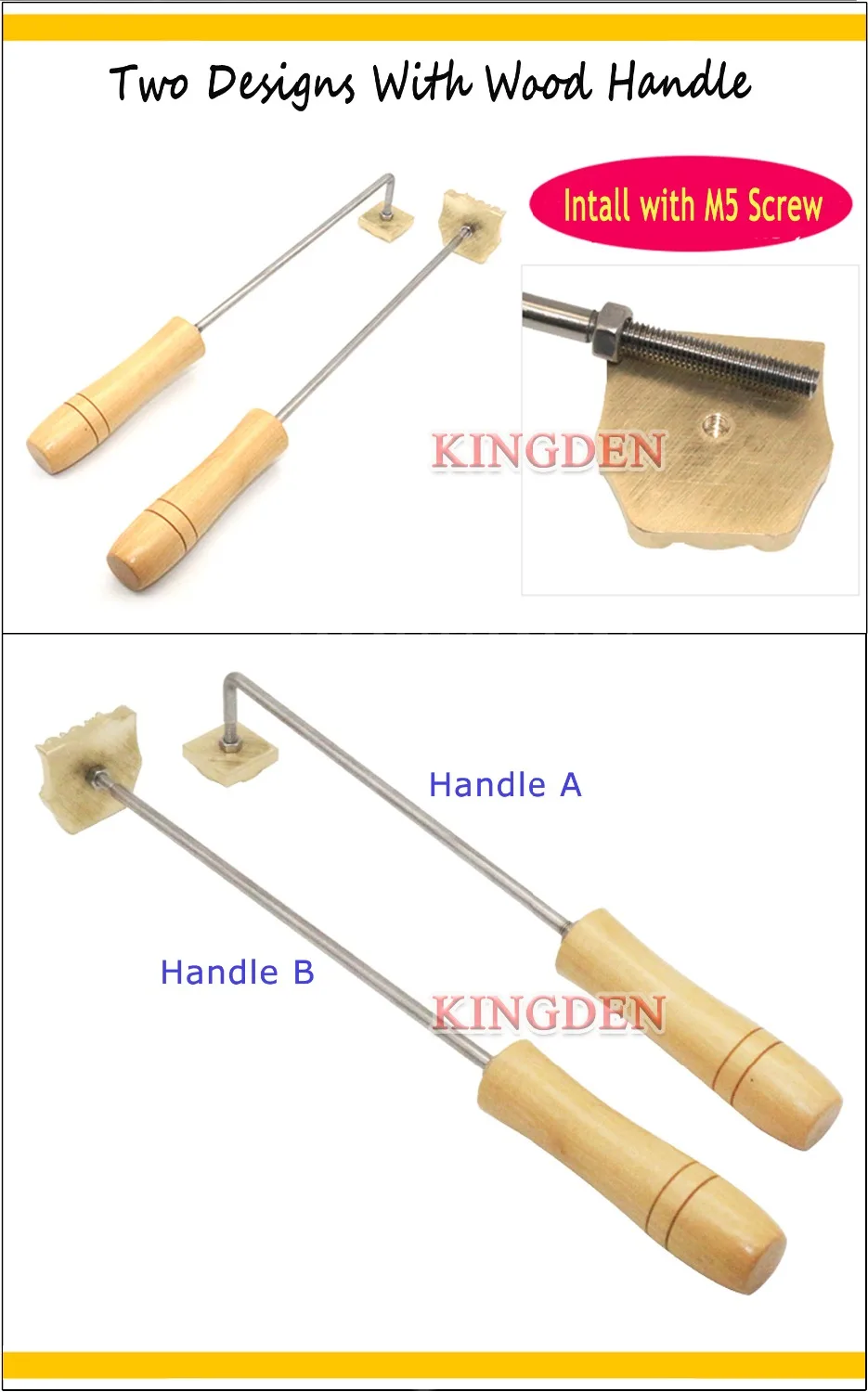 KINGDEN DIY Хлеб торт мясо медь плесень высечки железа отопление латунь штамп кожа Дерево марка печать тиснение плесень деревянная ручка