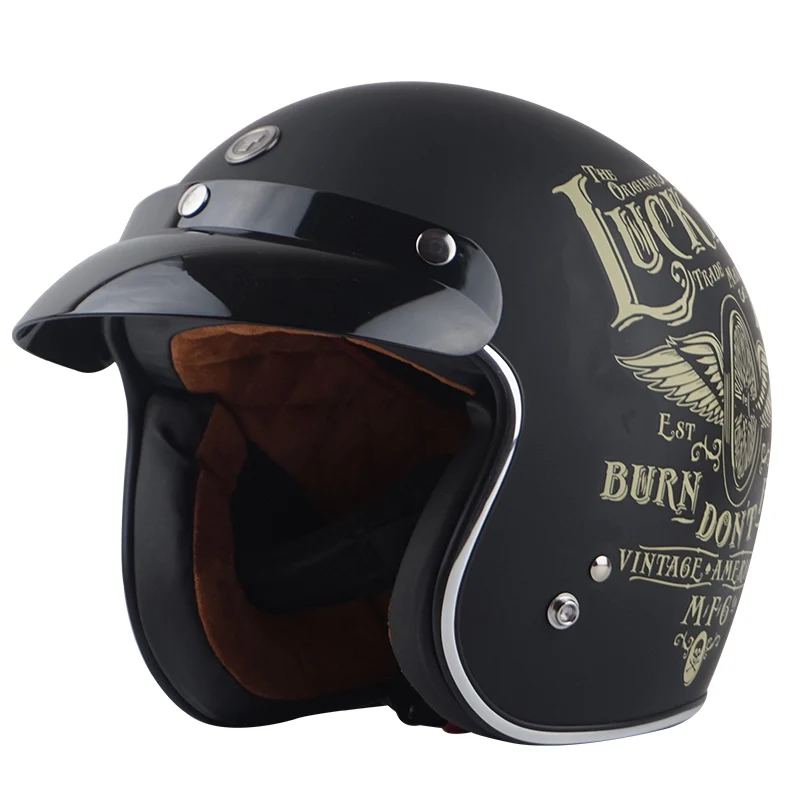 Винтаж TORC T50 Route 66 moto rcycle шлем 3/4 открытый шлем крутой череп moto casco moto cicleta Capacete DOT утвержден - Цвет: 6