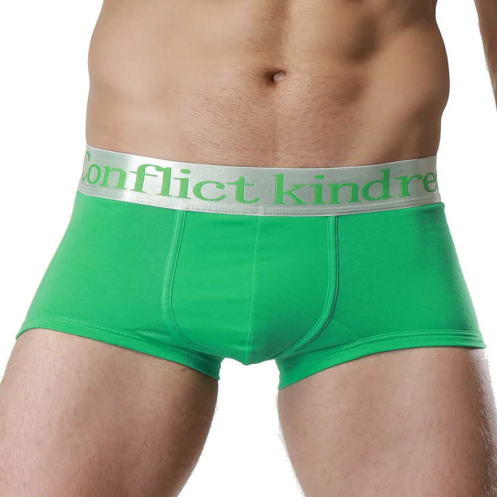 4PCS \ много высококачественная брендовая одежда хлопковые трусы-боксеры Для