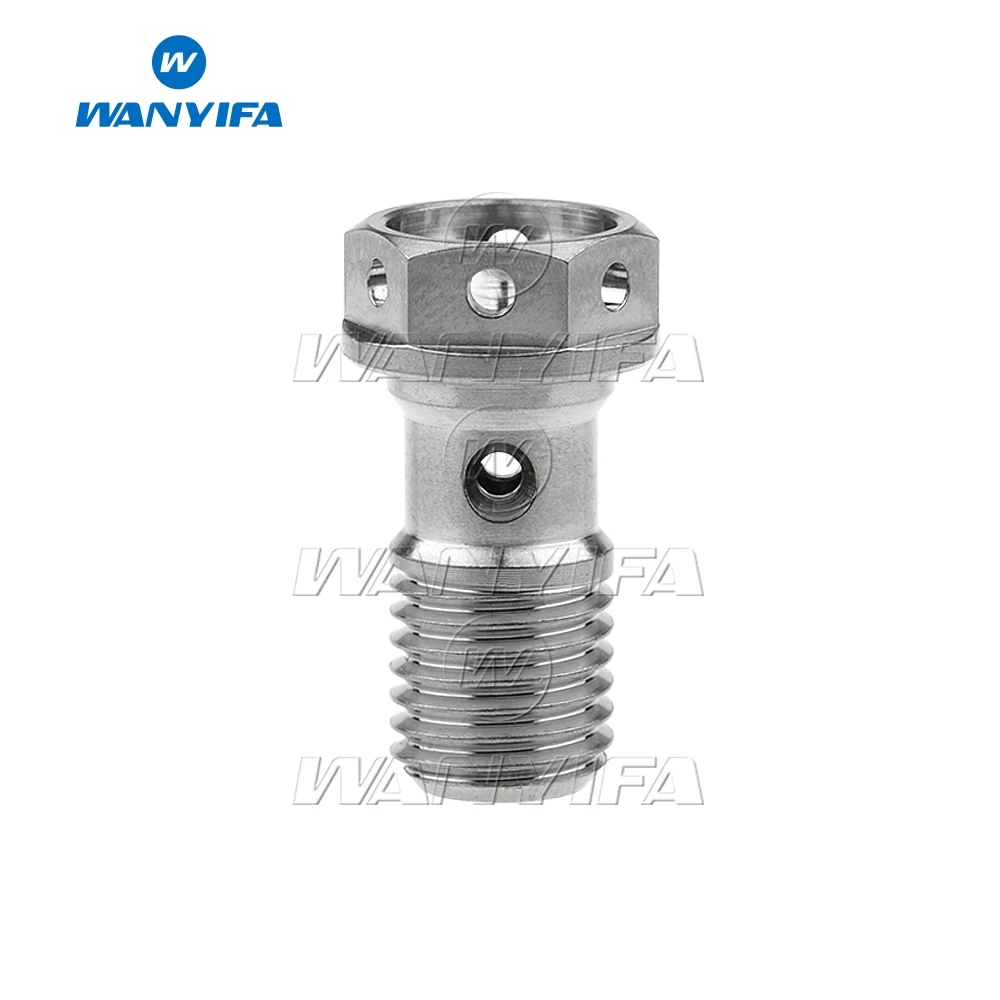 Титановый болт Wanyifa M10 Шаг 1 0/1 25 мм шестигранный полый фланцевый винт для