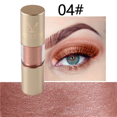 MISS ROSE Professional 8 цветов блестящая жидкость для снятия макияжа глаз блеск макияж стойкие блестки оттенок Косметика Тени для век - Цвет: Зеленый