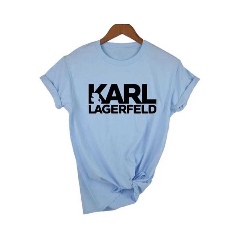 Karl Lagerfeld Футболка женская унисекс Лето 2019 Vogue короткий рукав Забавные футболки