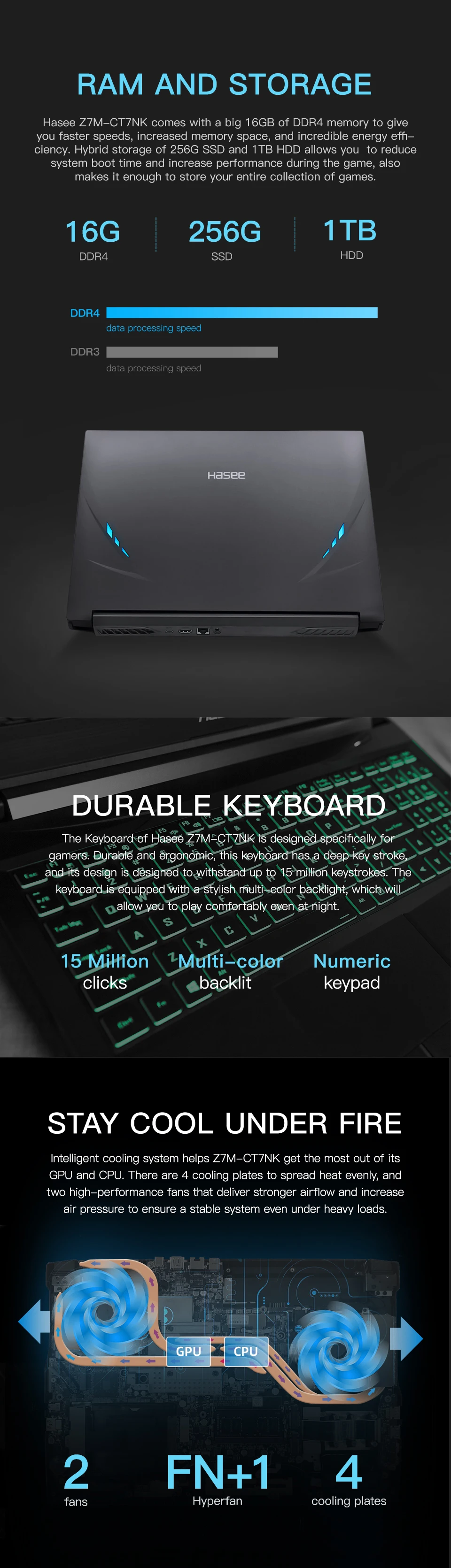Hasee Z7M-CT7NK ноутбук для игр(Intel i7-9750H+ GTX1650 4GGDDR5/16G Оперативная память/256G SSD+ жесткий диск на 1 ТБ/DOS/15,6 ''IPS) hasee записная книжка