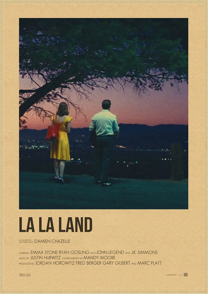LA LAND фильм плакат из крафт-бумаги плакаты настенные наклейки домашний декор домашний художественный бренд