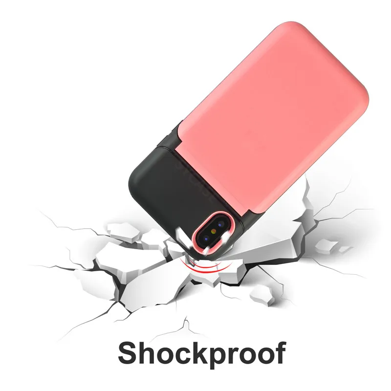 SYCASE Stylish Multi-function Card Mirror Shell For iPhone 6 6s Plus 7 8 plus X Xs Xr Max Case All-inclusive Drop Cover Women |