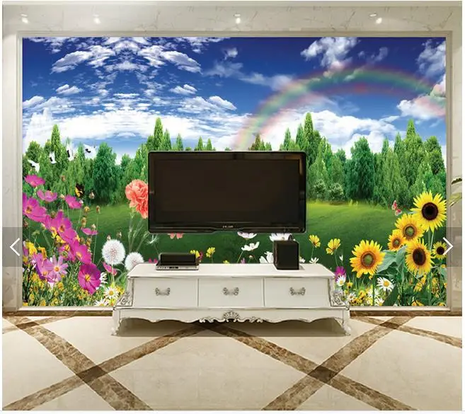 

Custom 3d tv wallpapers and backgrounds murals hp Spring fashion decoration setting wall scenery 3d wallpaper for living room
