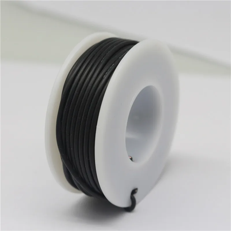 black 10 м 31,8 фута 30AWG силиконовый провод наружный диаметр 0,8 мм луженая медная проволока многожильный провод и кабель DIY - Цвет: black
