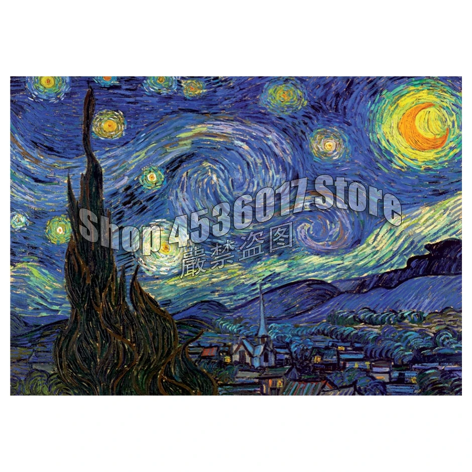 Полноразмерная Алмазная картина he Starry Night 5D алмазная вышивка крестиком холст