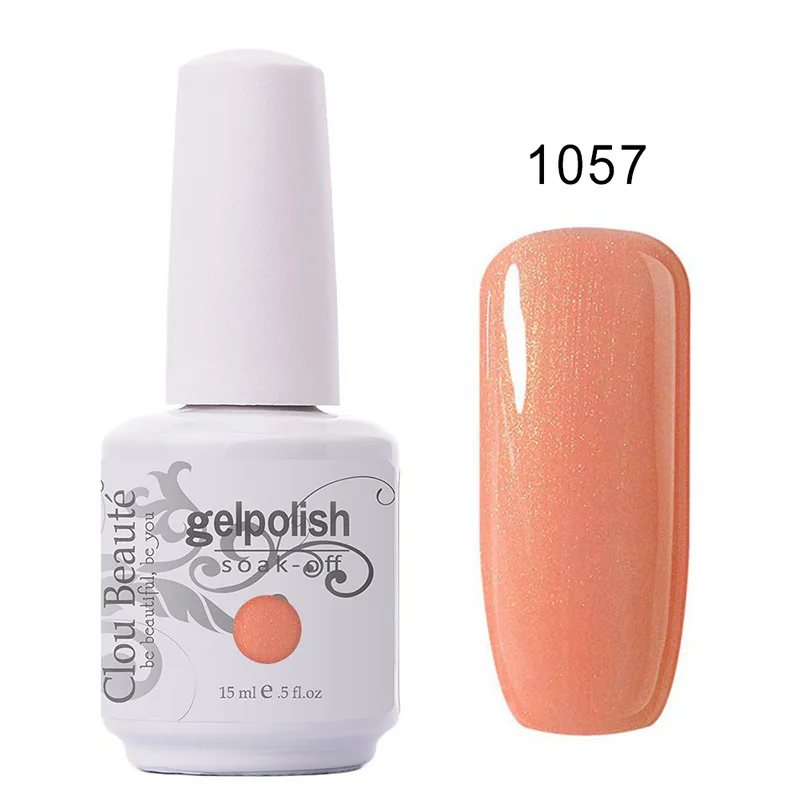 1057 Clou Beaute Гель-лак для ногтей, блестящий, сделай сам, дизайн ногтей, замачиваемый Гель-лак, СВЕТОДИОДНЫЙ УФ-лак для ногтей, бежевый, розовый лак Nagellack - Цвет: 1057