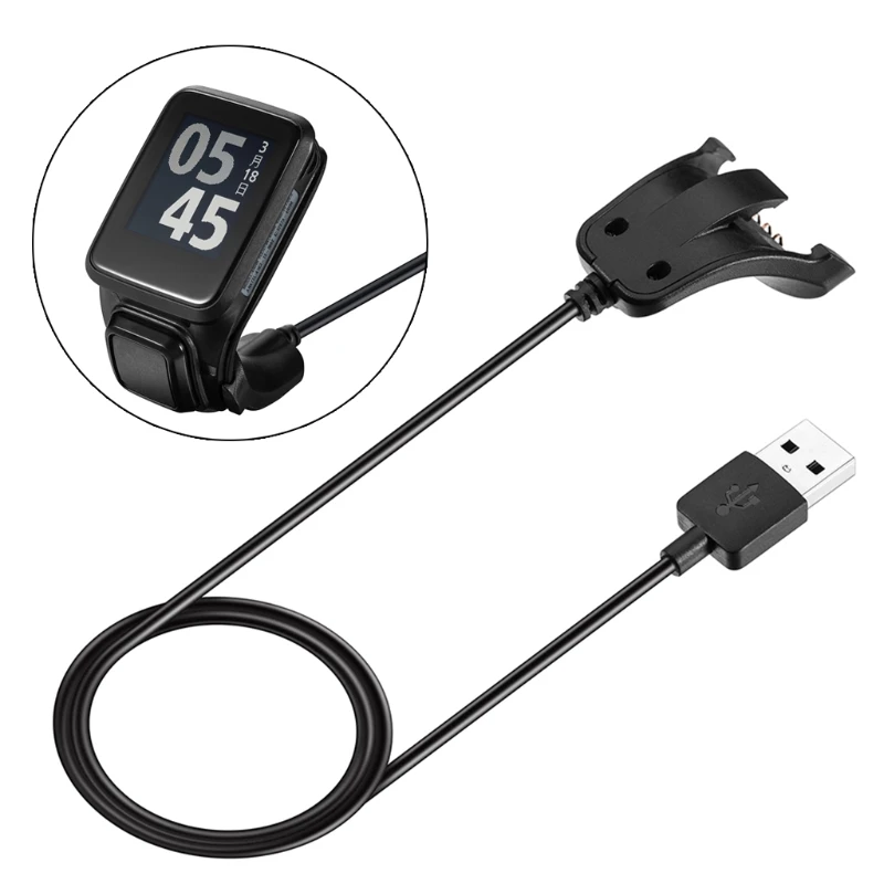 

Data Sync USB Charger Clip Charging Cable For TomTom 2 3 Runner Golfer GPS Watch