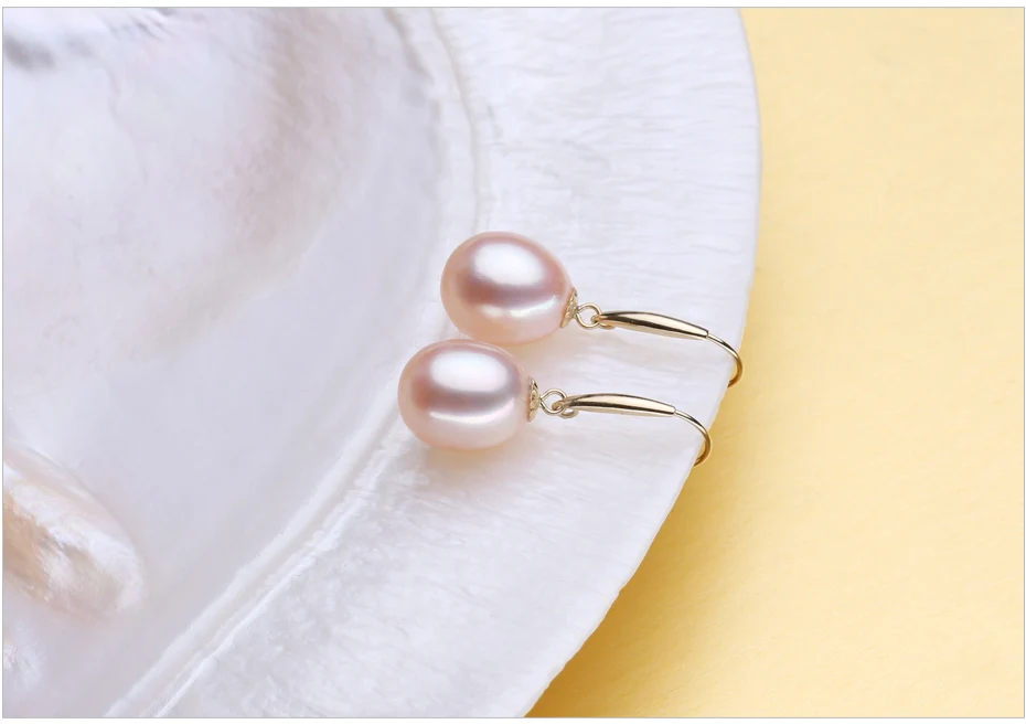 FENASY 18k золотые серьги, ювелирные изделия из розового жемчуга, антиаллергенные 18K настоящие золотые серьги-гвоздики для женщин, новые модные серьги