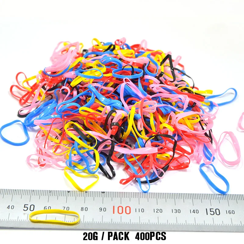 400 шт./упак. Модный Прозрачный Резинкой Женщин Девушки Эластичный Диапазон Волос