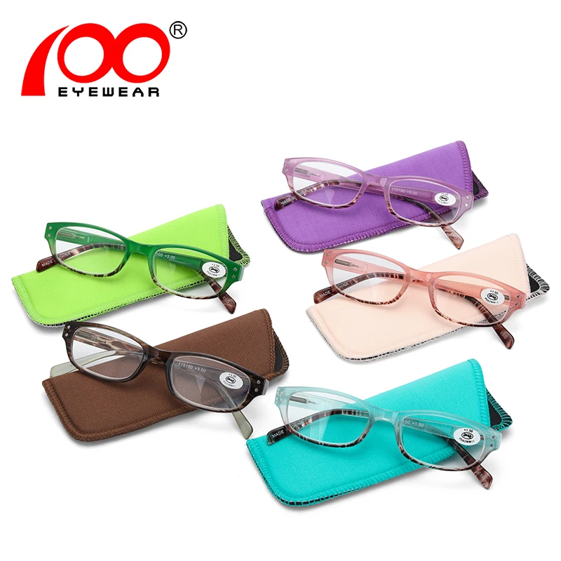 Модные женские ультралегкие очки для чтения с бриллиантами высокого качества #