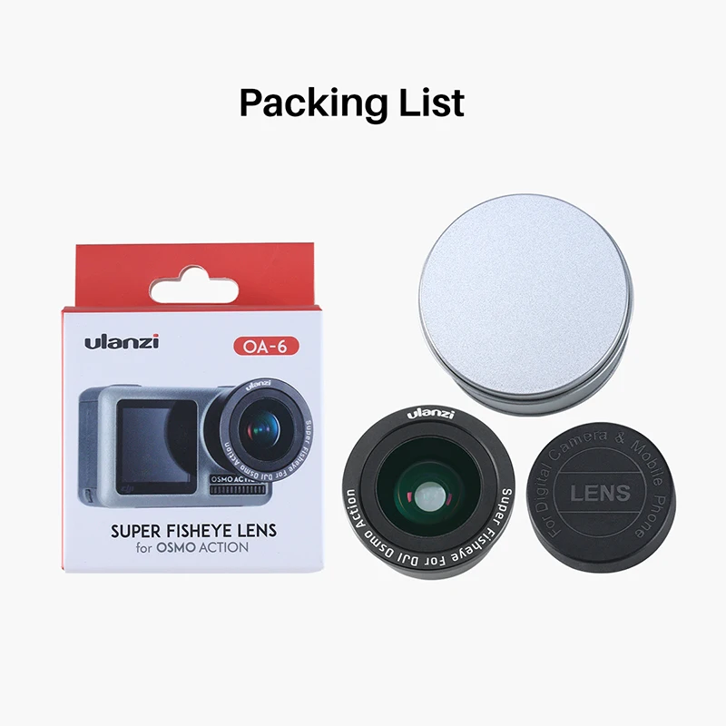 ULANZI OA 5 макро объектив 6 Fisheye для DJI Osmo Action оптический стеклянный алюминиевый сплав