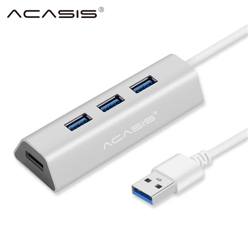 Acasis USB 3 0 концентратор 4 порта алюминиевый мульти usb-хаб с адаптером питания