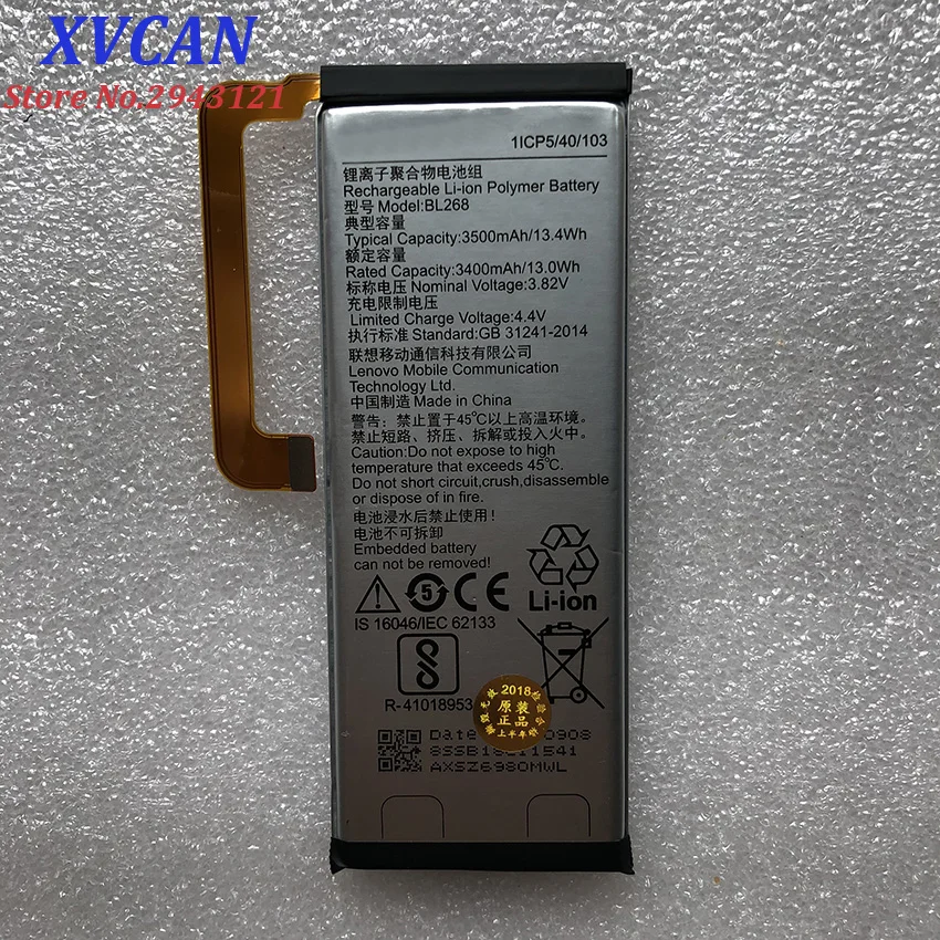 Для Lenovo 3500Mah BL268 оригинальный аккумулятор Замена для ZUK Z2 Z2131 смарт мобильный
