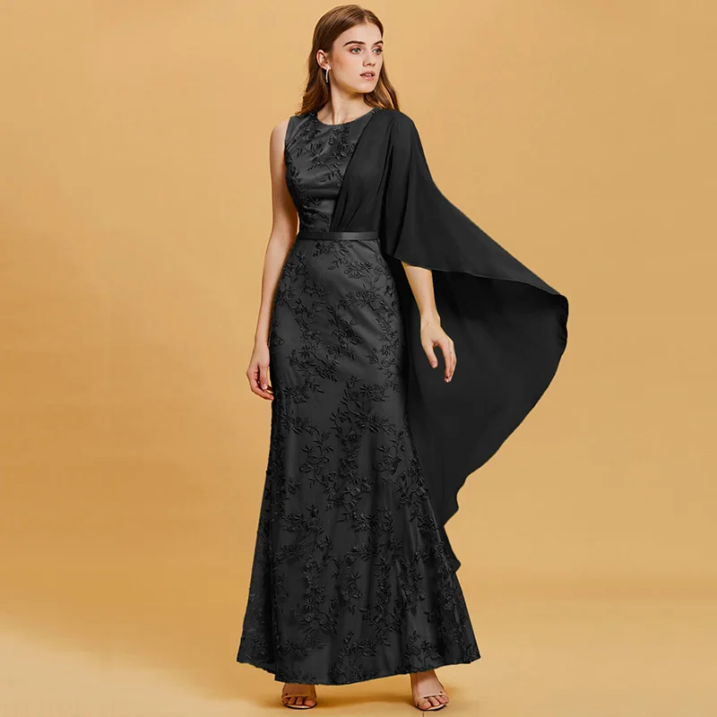 Dressv daffodil длинное недорогое вечернее платье из кружева, с вырезом на шее аппликации оболочка свадебное вечернее платье es