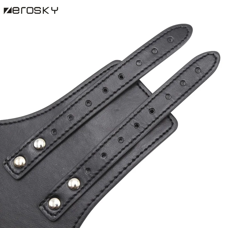 Наручные перчатки для бондажа черные кожаные Висячие с качающимися ручками