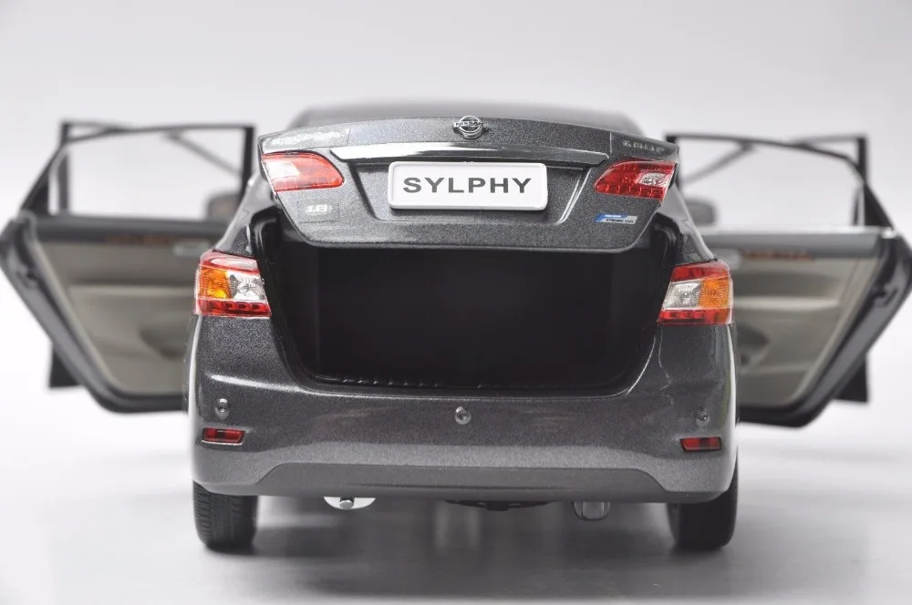 1:18 литья под давлением модель для Nissan Sylphy серый сплав игрушка автомобиль миниатюрная коллекция подарки Sentra