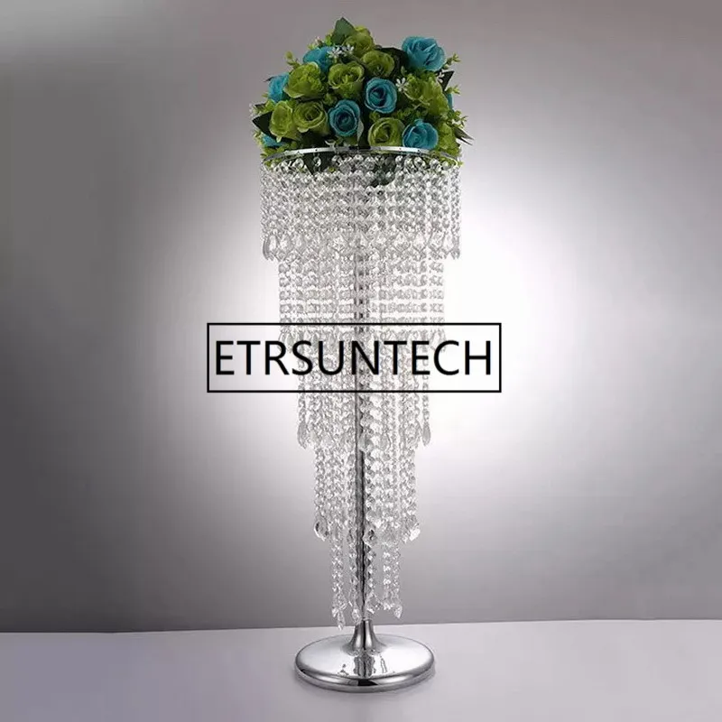 

80cm Acrylic Crystal Flower Rack Wedding Centerpiece / Tabletop vase 5-Tier road leads For Party Home Decoration