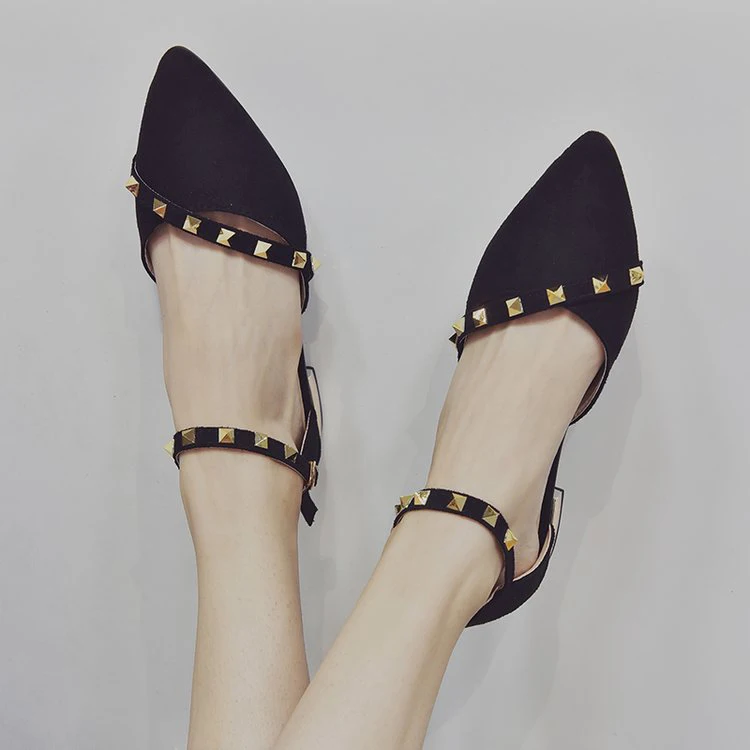 Новинка лета 2019 туфли на плоской подошве в Корейском стиле модные толстом