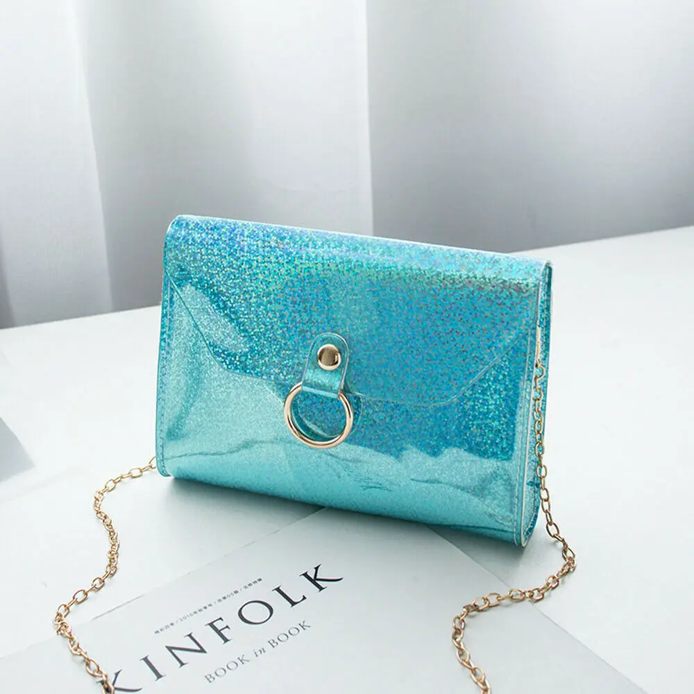 Новая женская лазерная сумка на плечо модная однотонная мини квадратная