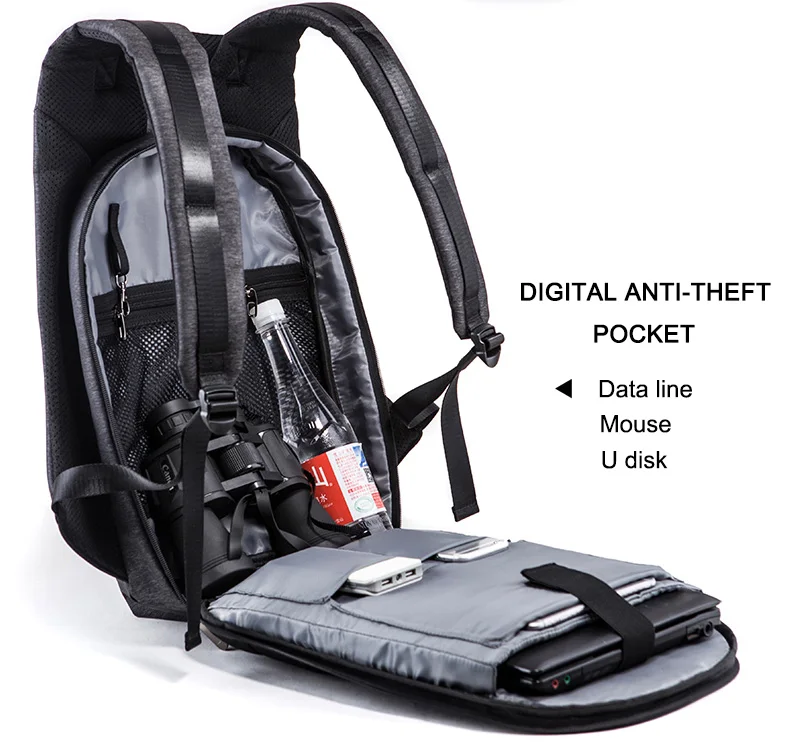 Athacer модный мужской рюкзак для ноутбука 15," с usb-портом, водонепроницаемый рюкзак для путешествий, Большой Вместительный школьный рюкзак для колледжа