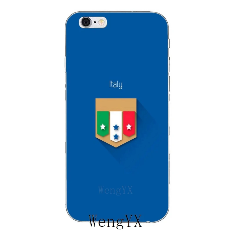 Итальянский логотип футбольной команды для iPhone X XR XS Max 8 7 plus 6s 6 plus SE 5S 5c 5 4S 4 iPod Touch чехол мягкий чехол для телефона