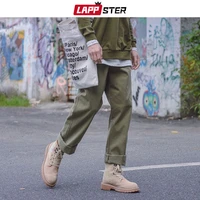 lappster men harajuku wide leg cargo pants 2021 streetwear vintage harem pants male khaki fashions sweatpants cotton trousers