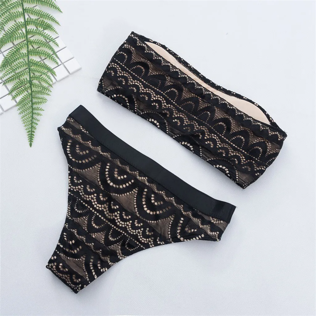 Женский купальный костюм, сексуальный купальник бикини, женский летний сексуальный пляжный кружевной купальник, пляжная одежда, сиамский купальник, комплект бикини