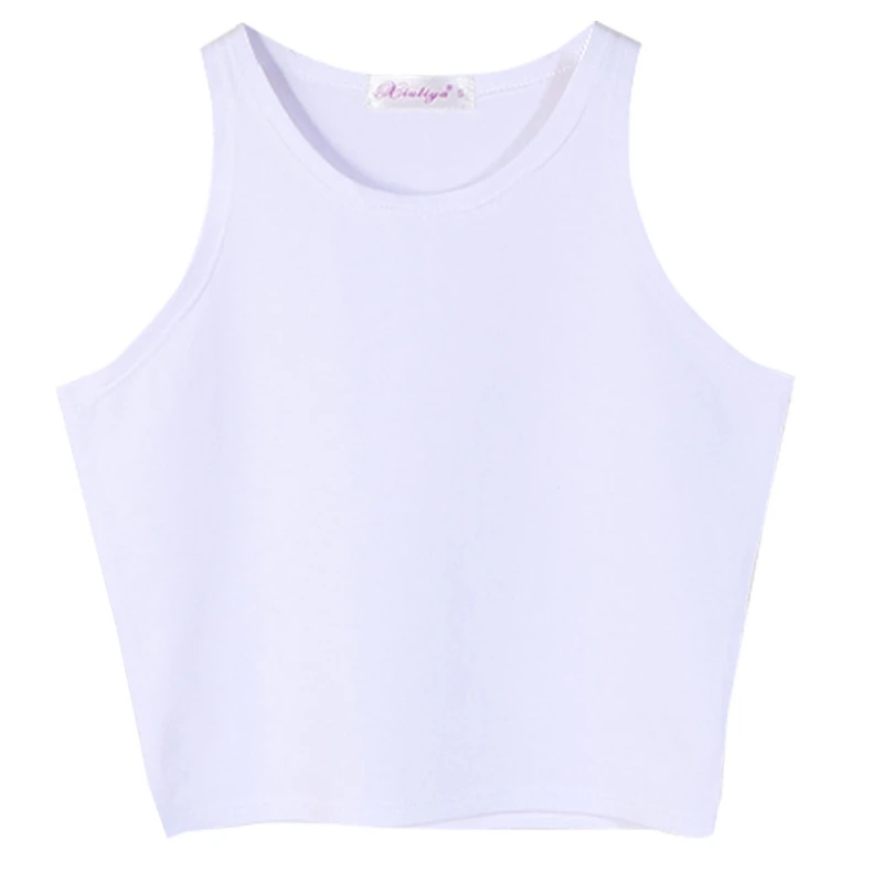 

Women Casual Bandage Sleeveless Tank Slim Short Tops Solid Bodycon Summer Blouse