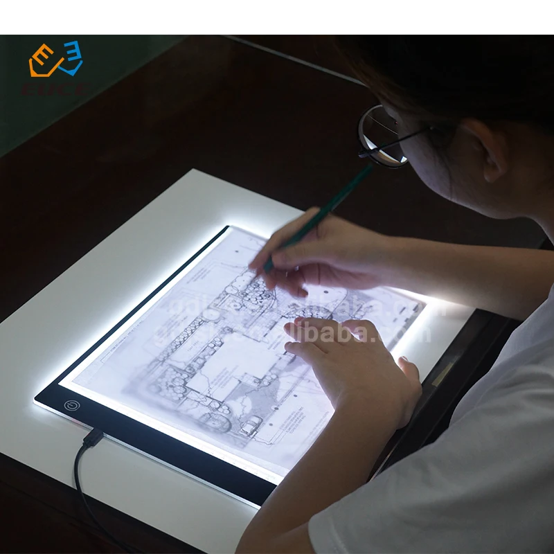 

Бесплатная доставка, 1 комплект, светодиодный светильник для черчения, Настольная трафарет для рисования с рисунком А4