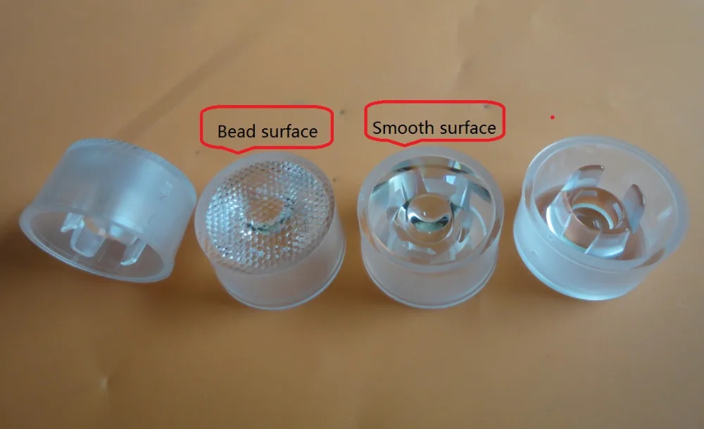 

Waterproof integrated lens Diameter 18mm 15 degree smooth surface and 30 Degree Bead surface 1w 3w LED Lens, high power lens