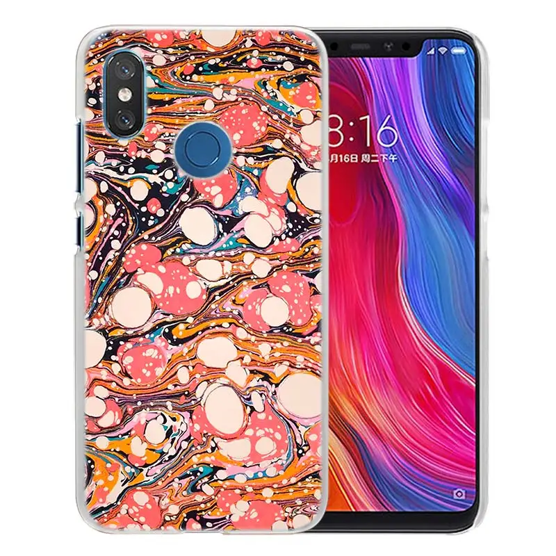 Для Xiao mi Red mi Note 7 Go 6 6A Pro S2 5 Plus 4X mi Play 8 lite A2 A1 Прозрачный жесткий пластиковый чехол для украшения блестящий красный - Цвет: 10
